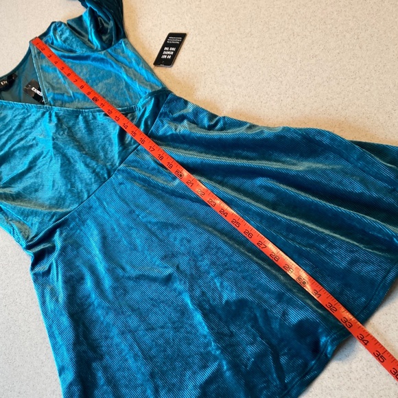 Express Deep Teal Long Sleeve Dress Women Size S/P - Picture 7 of 13